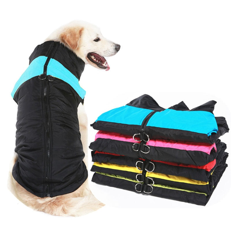 Waterproof Dog & Puppy Vest Jacket Winter Warm Padded Vest with Zipper