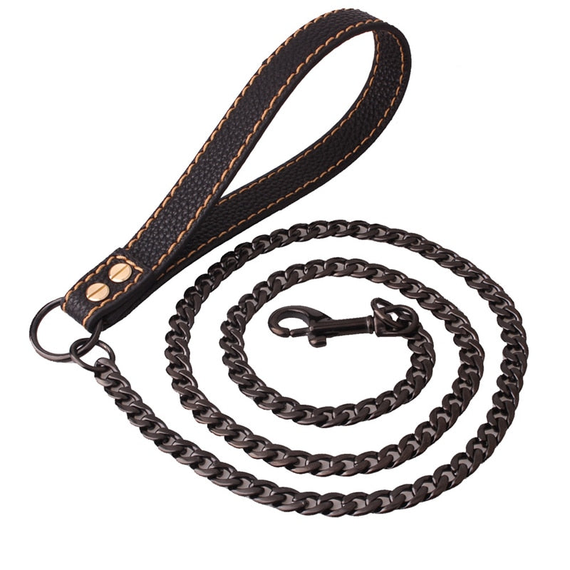 Gold Chain Dog Lead Stainless Steel