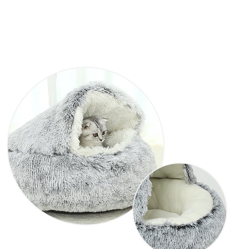 Comfy Soft Plush Bed/Den For Cats Or Small Dogs