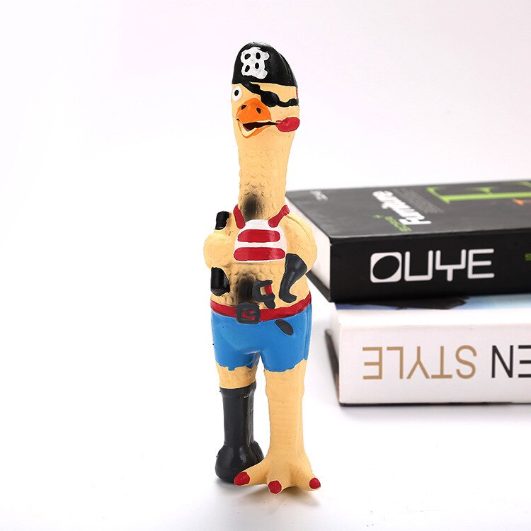 Screaming Chicken Squeeze Sound Toy Dog with Squeaker Chew