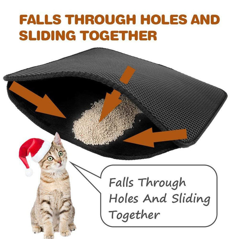 Waterproof Pet Cat Litter Mat EVA Double Layer Cat Litter Trapping