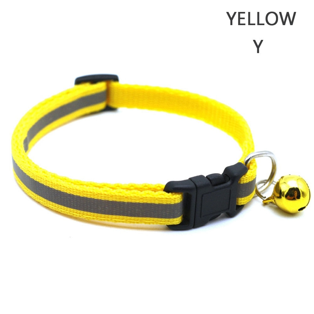 Reflective Nylon Dog Collar Night Safety Flashing Light Up Adjustable