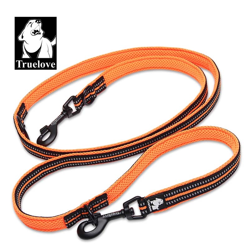 Truelove 7 In 1 Multi-Function Adjustable Dog Lead Hand Free Pet Training Lead Reflective Multi-Purpose Dog Lead
