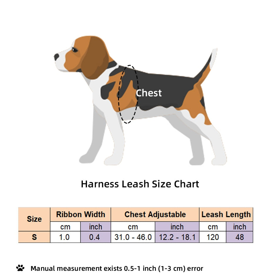 Dog Harness and Lead Adjustable Collar