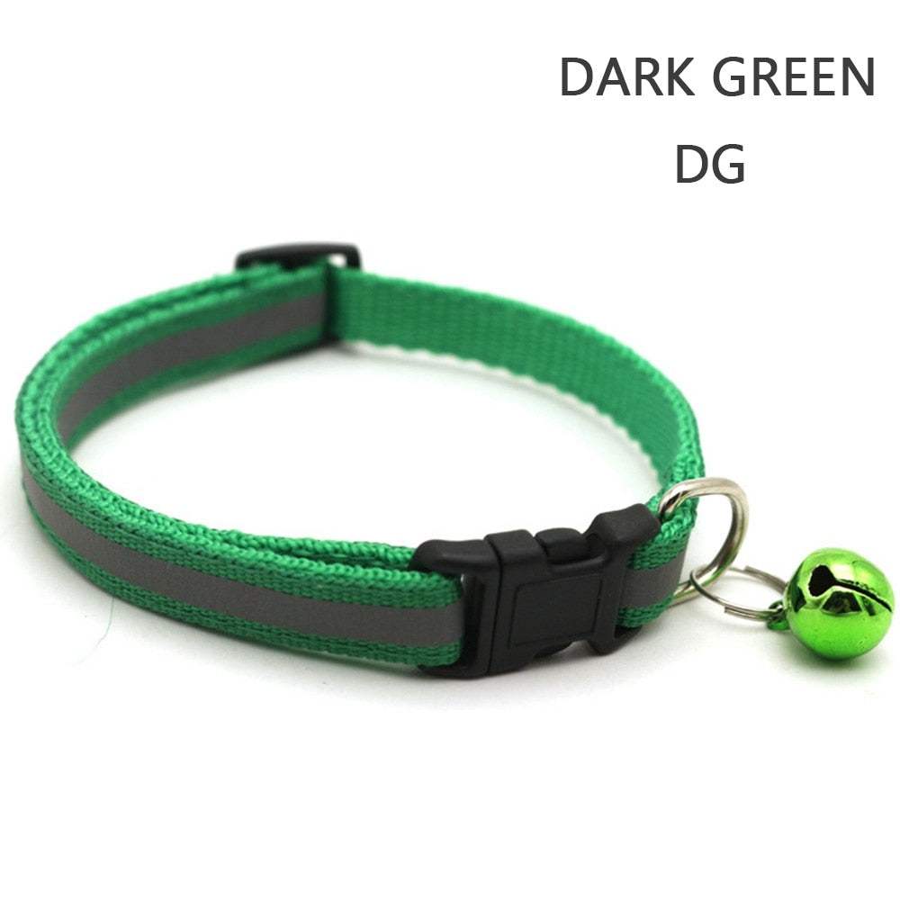 Reflective Nylon Dog Collar Night Safety Flashing Light Up Adjustable