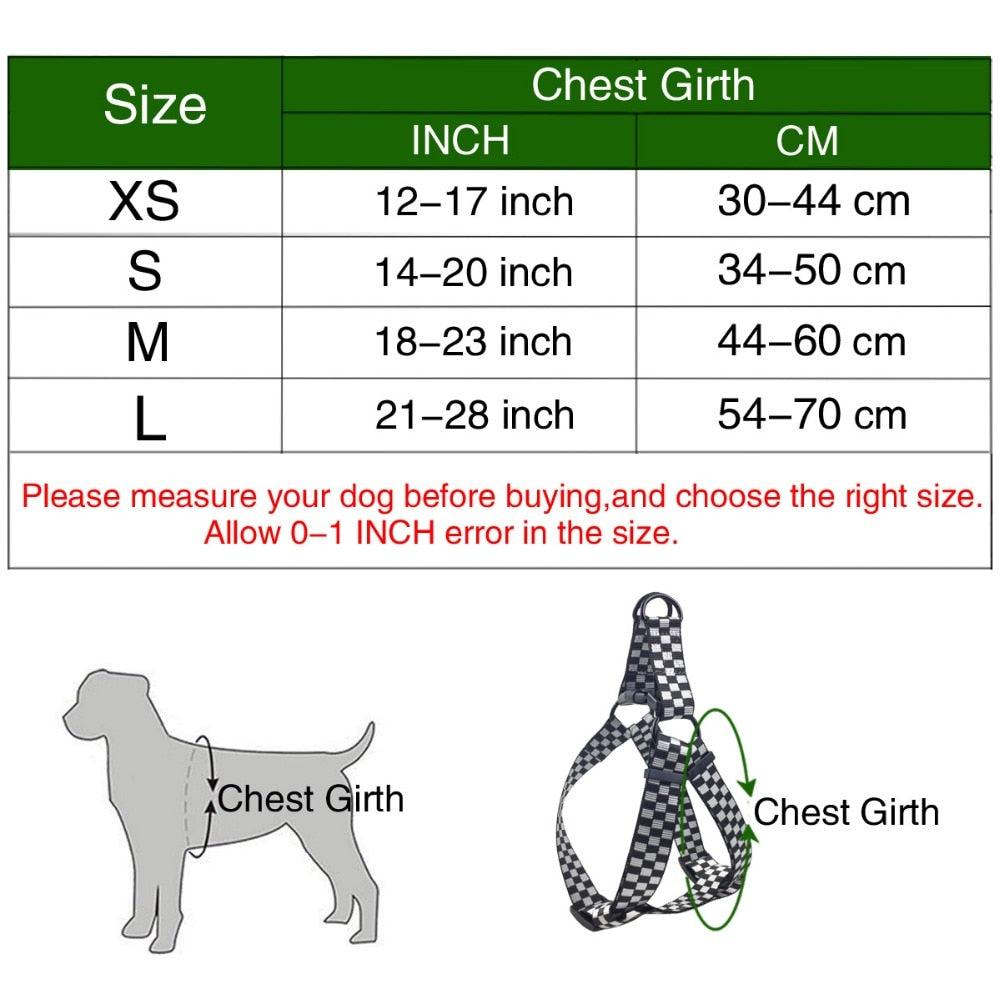 No Pull Dog Harness Adjustable Basic Nylon Step in Puppy & Dog Vest