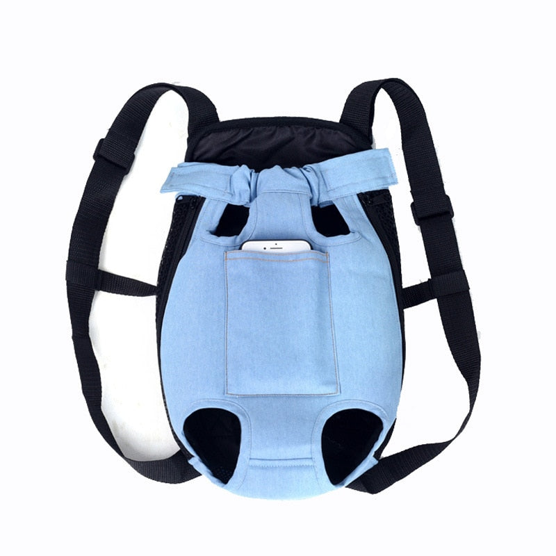 Denim Pet Dog/Cat Backpack for Outdoor Travel