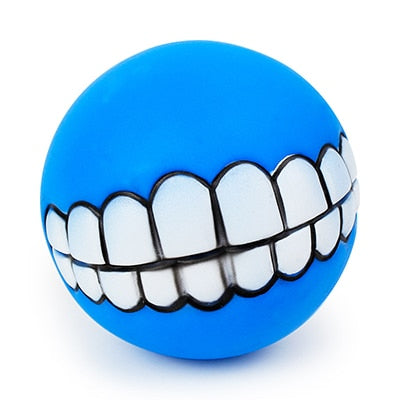 Funny Silicone Dog Ball Chew & Tooth Cleaning Squeaky