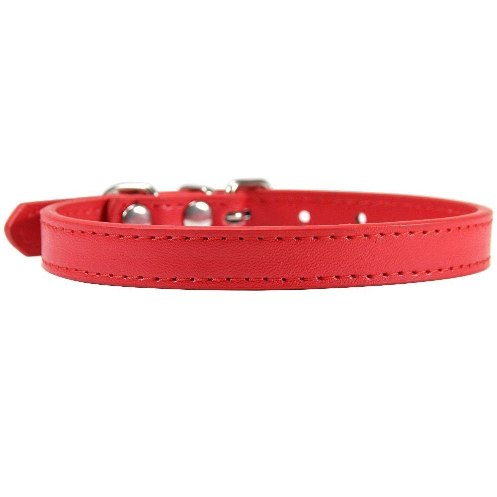 Colorful Leather Cat Collar Name Personalized
