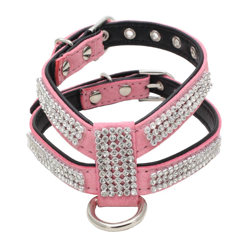 Leather Adjustable Bling Collar(Available in a variety of sizes and colours)