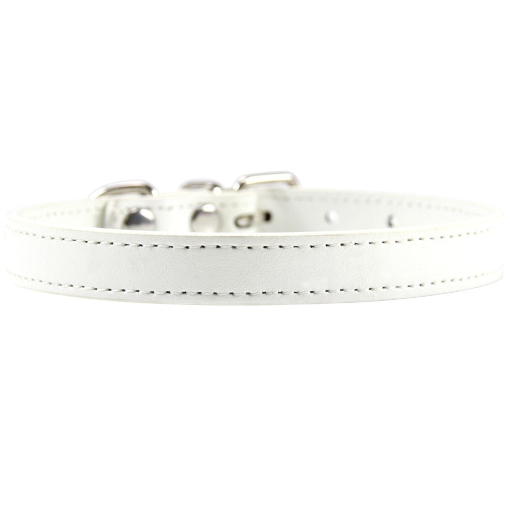 Colorful Leather Cat Collar Name Personalized