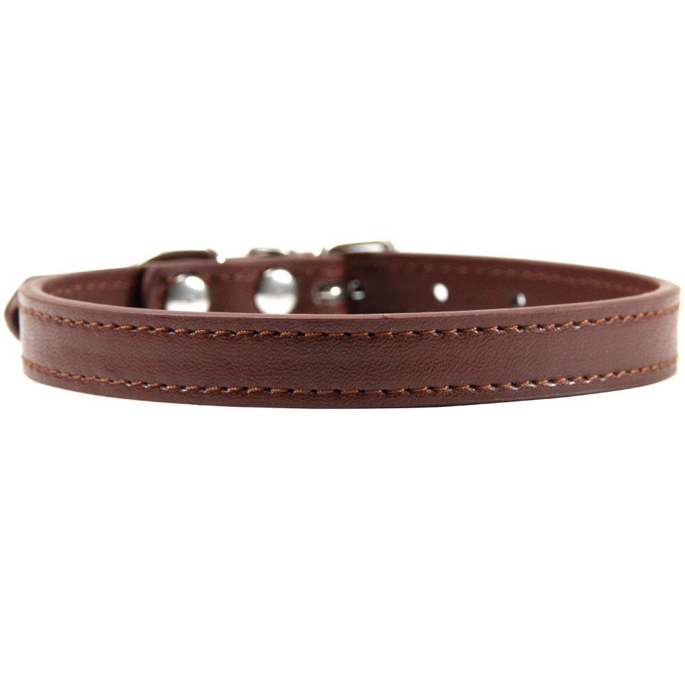 Colorful Leather Cat Collar Name Personalized