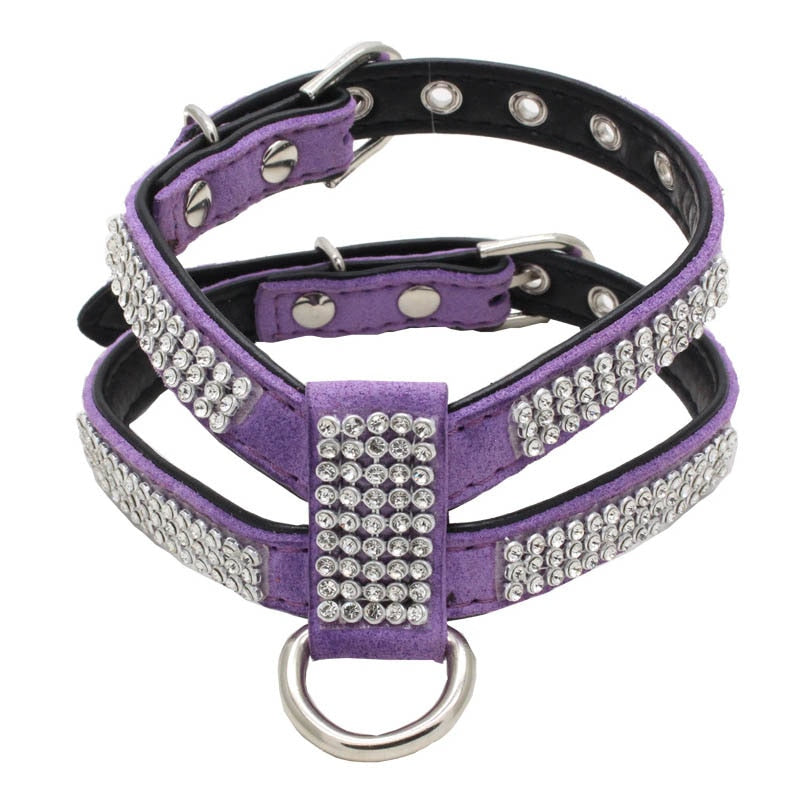 Leather Adjustable Bling Collar(Available in a variety of sizes and colours)