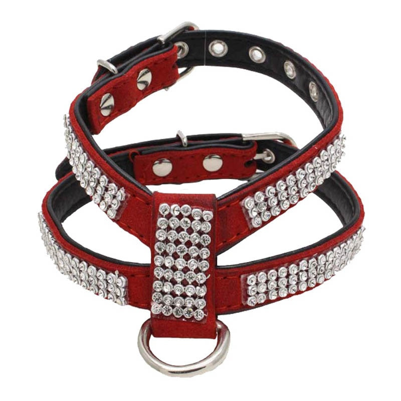 Leather Adjustable Bling Collar(Available in a variety of sizes and colours)