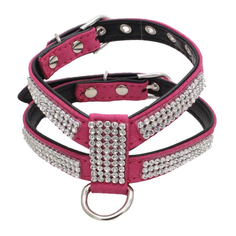 Leather Adjustable Bling Collar(Available in a variety of sizes and colours)