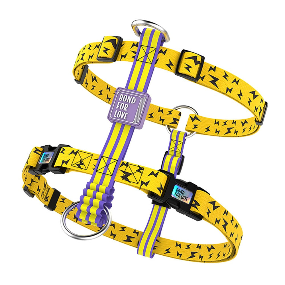 Printed Dog Harness Adjustable Vest