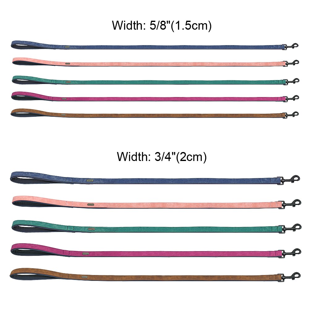 Dog Leather Lead in a Variety of Colours and sizes