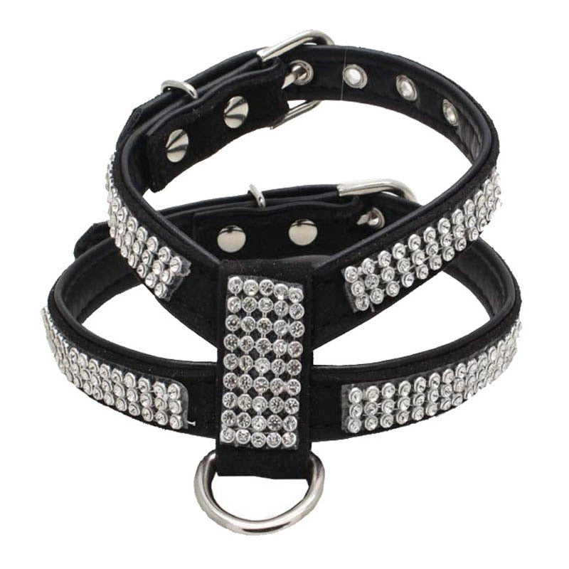 Leather Adjustable Bling Collar(Available in a variety of sizes and colours)