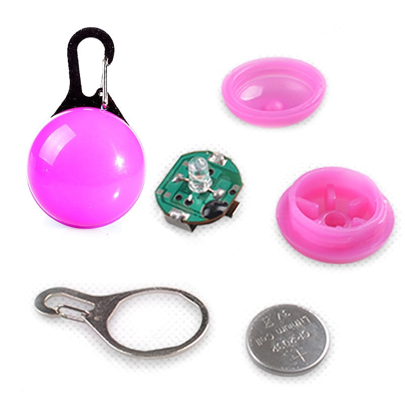 LED Flashlight For Dog/Cat Collar Glowing Pendant Night Safety
