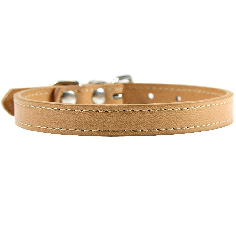 Colorful Leather Cat Collar Name Personalized