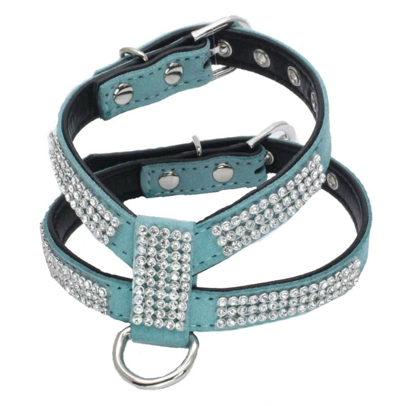 Leather Adjustable Bling Collar(Available in a variety of sizes and colours)
