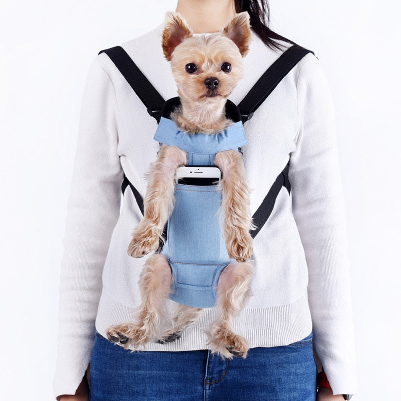 Denim Pet Dog/Cat Backpack for Outdoor Travel