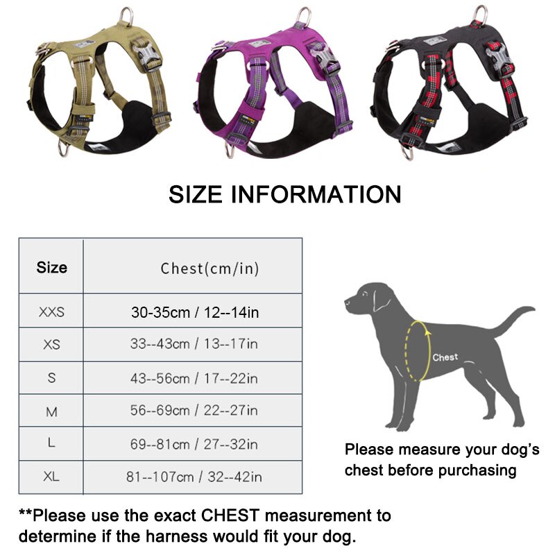 Truelove Waterproof Dog Harness Lightweight Breathable Reflective Pet Harness For Dog Small Large Safety Outdoor Training Vest