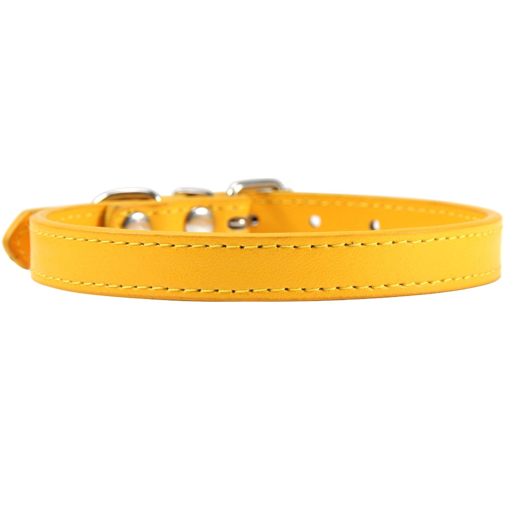 Colorful Leather Cat Collar Name Personalized