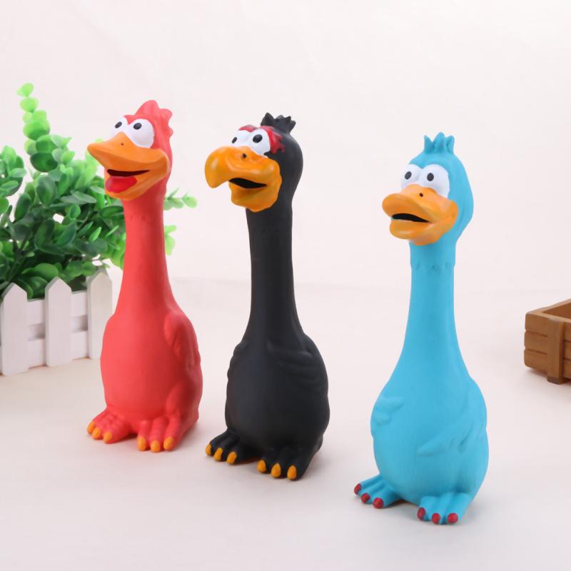 Screaming Chicken Squeeze Sound Toy Dog with Squeaker Chew
