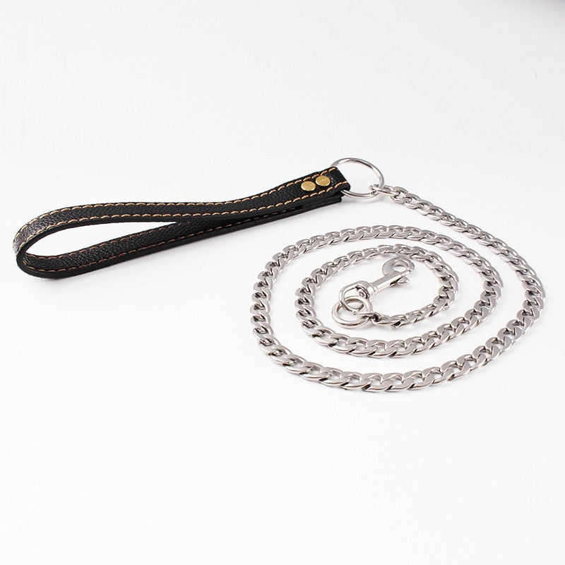Gold Chain Dog Lead Stainless Steel