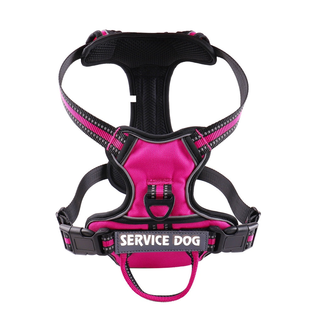 Nylon Adjustable Dog Harness Personalized Reflective Breathable