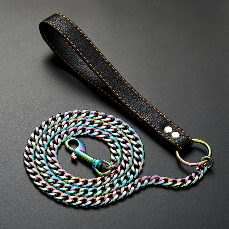 Gold Chain Dog Lead Stainless Steel