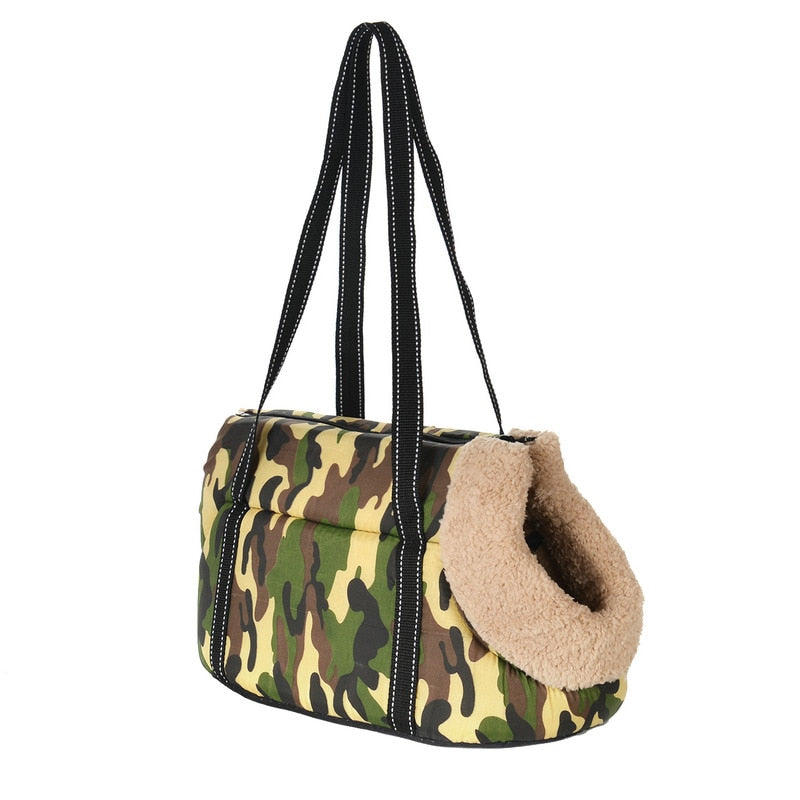 Pet Carrier For Small Dogs Cats Warm Fleece Bag for Outdoor Travel