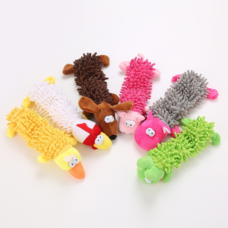 Durable Dog Plush Toy Animal Shape with Squeaky