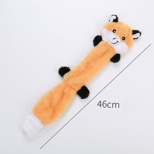 Teeth Cleaning Squeaky Interactive Cartoon Animal Flamingo Shaped Dog Chew