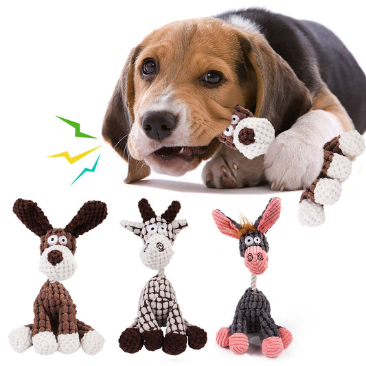 Dogs & Puppies Squeaky Toy Donkey Papa Duck Durable Chew