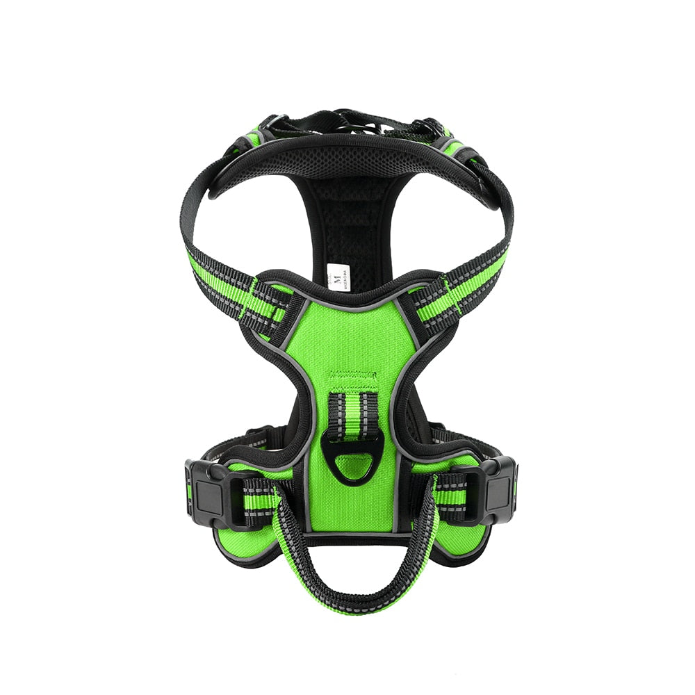Nylon Adjustable Dog Harness Reflective Soft Breathable No Pull Dog Harness