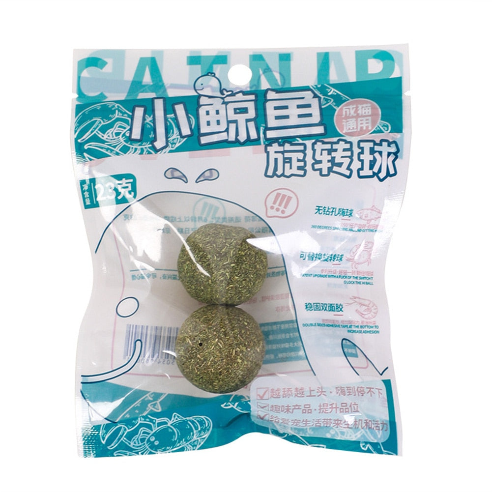 100% All Natural Catnip Wall Ball to Clean Mouths & Promote Digestion