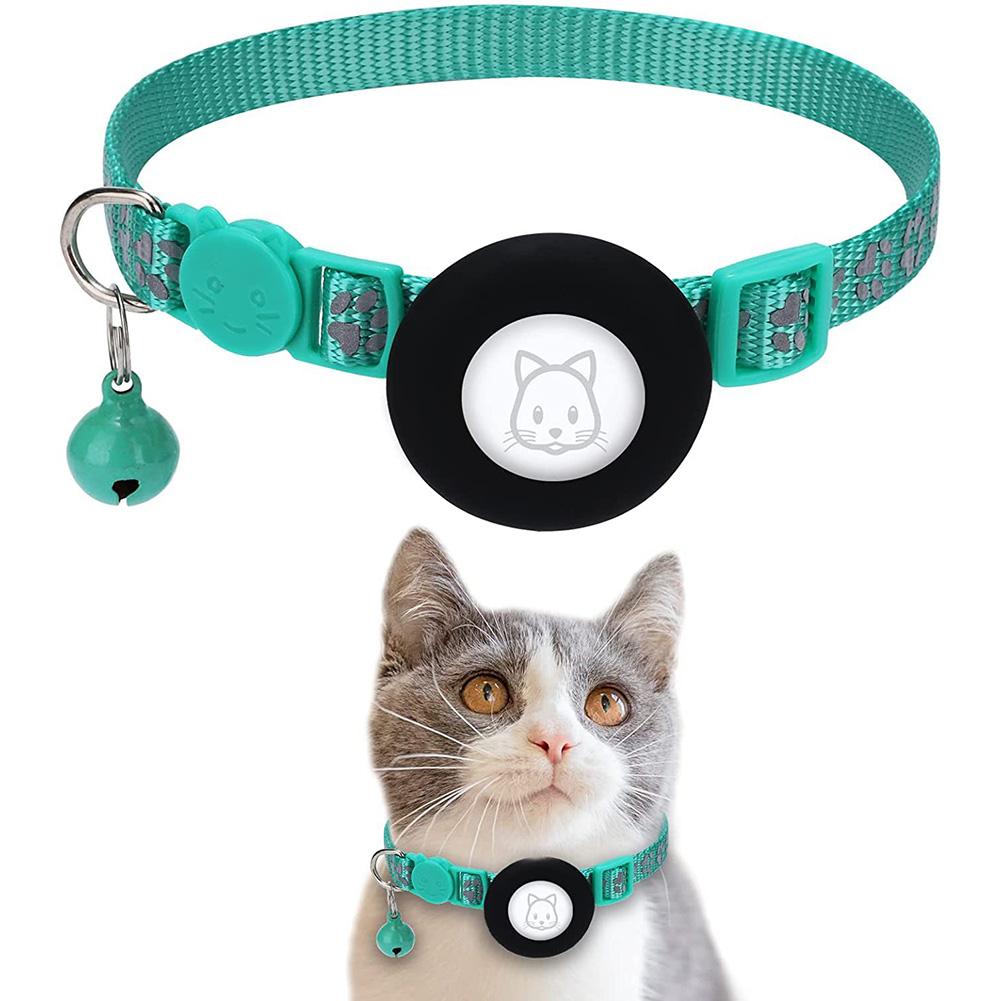 Pet Safety Reflective Collar Adjustable Footprint Print With Bells