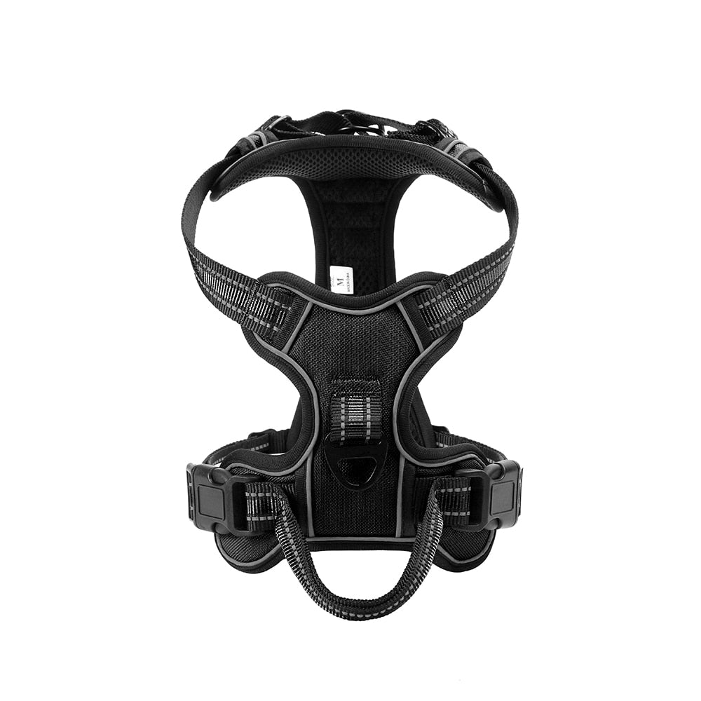 Nylon Adjustable Dog Harness Reflective Soft Breathable No Pull Dog Harness