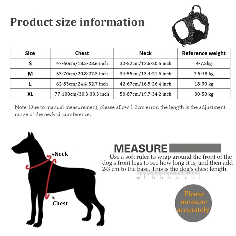 Nylon Adjustable Dog Harness Reflective Soft Breathable No Pull Dog Harness