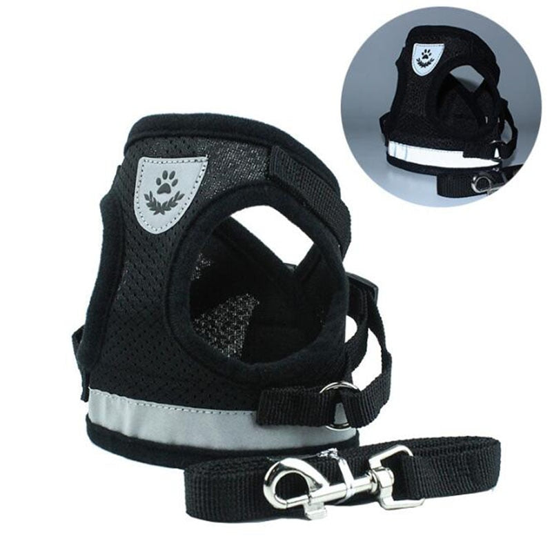 Adjustable Mesh Comfort Dog Harness With Lead(Available in multiple sizes and colours)