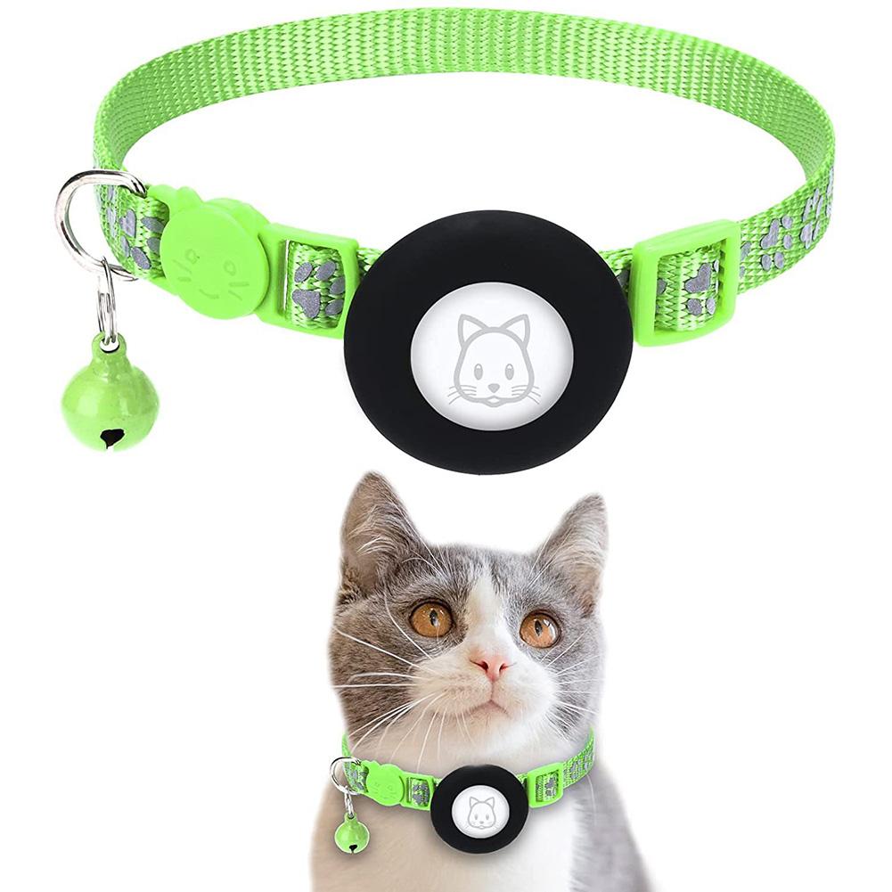 Pet Safety Reflective Collar Adjustable Footprint Print With Bells