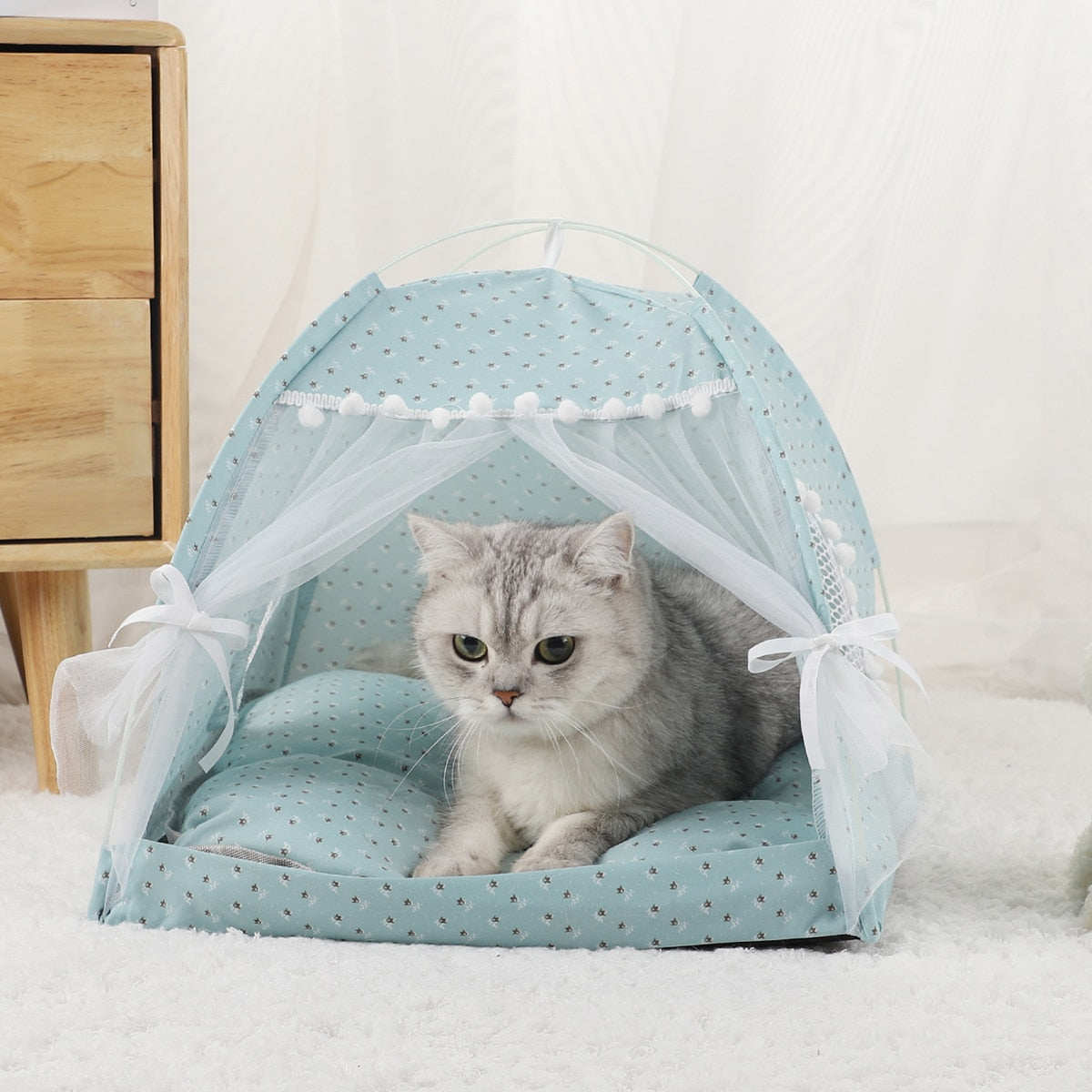 Tent Bed Cats House Warm Cushions Sofa Basket