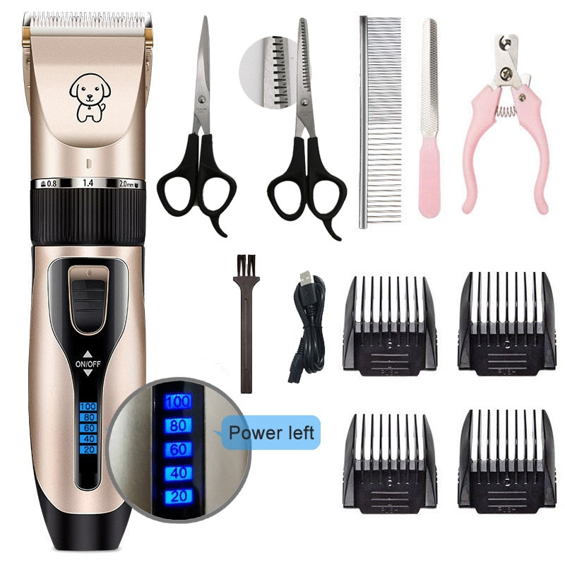 Dog Clipper Dog Hair Clippers Grooming  (Pet/Cat/Dog/Rabbit) Haircut Trimmer Shaver Set Pets Cordless Rechargeable Professional