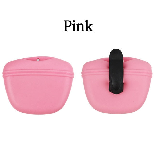 Silicone Dog Treat Bag Pet Portable Dog Training Waist Feeder