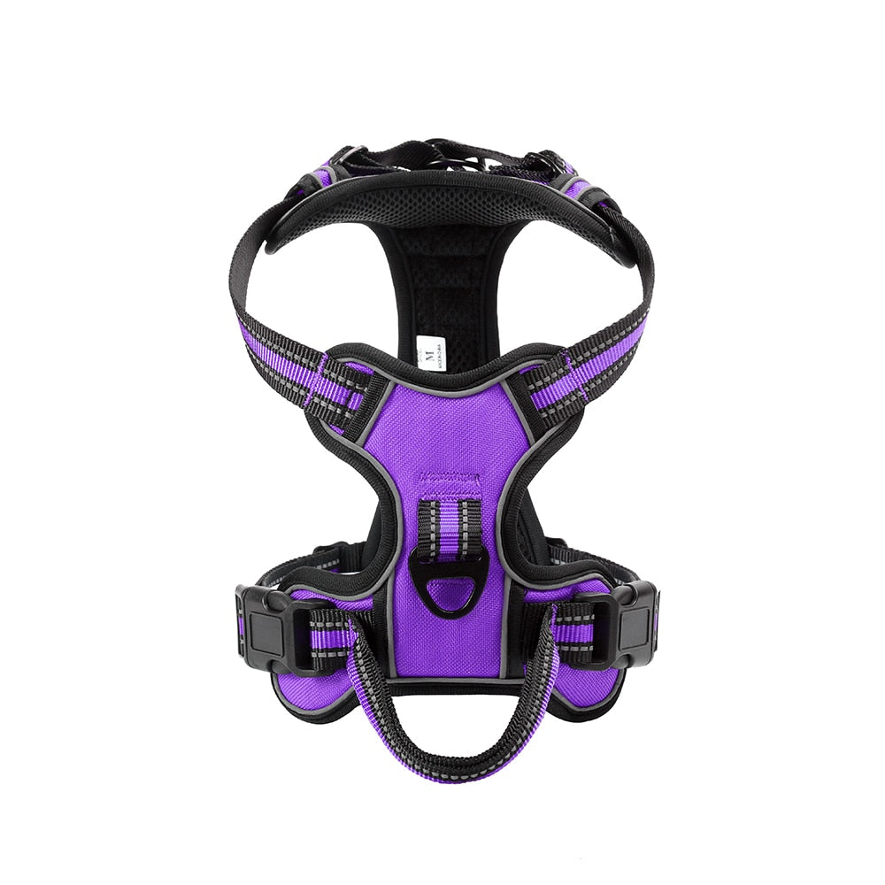 Nylon Adjustable Dog Harness Reflective Soft Breathable No Pull Dog Harness