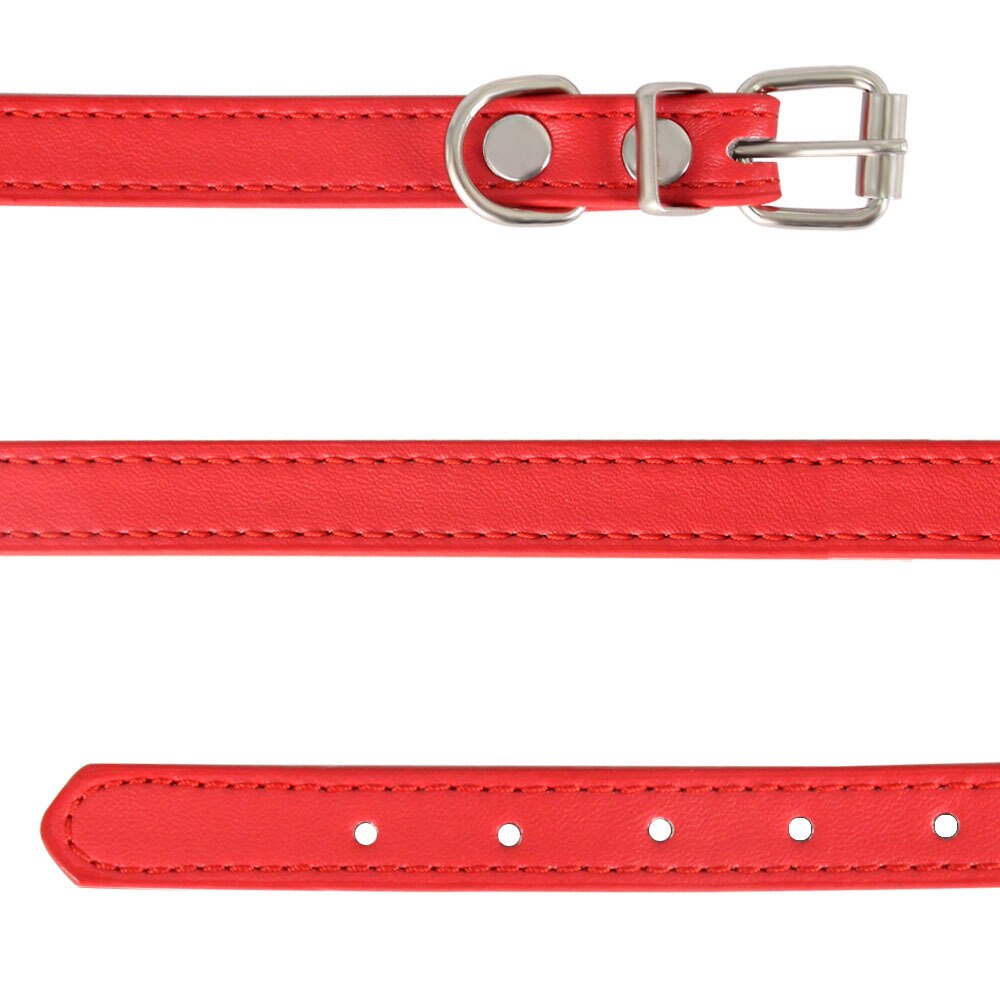 Colorful Leather Cat Collar Name Personalized