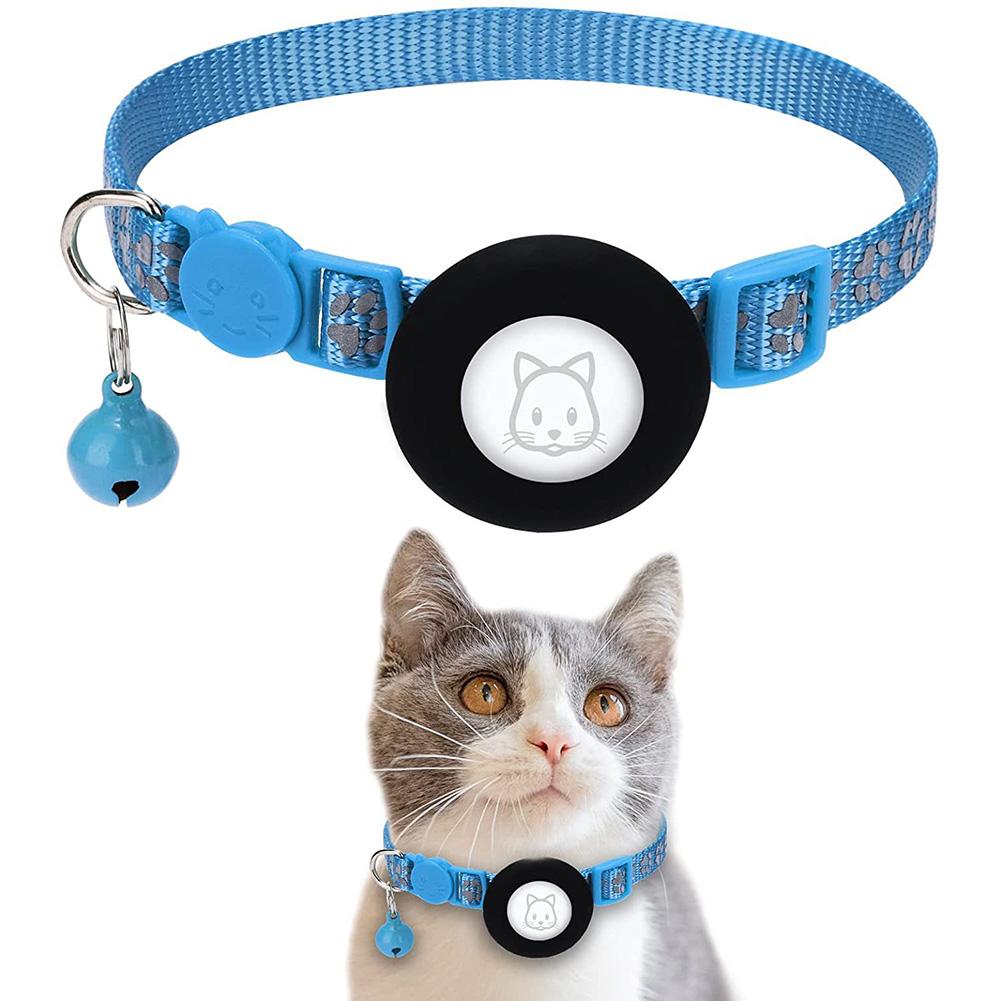 Pet Safety Reflective Collar Adjustable Footprint Print With Bells