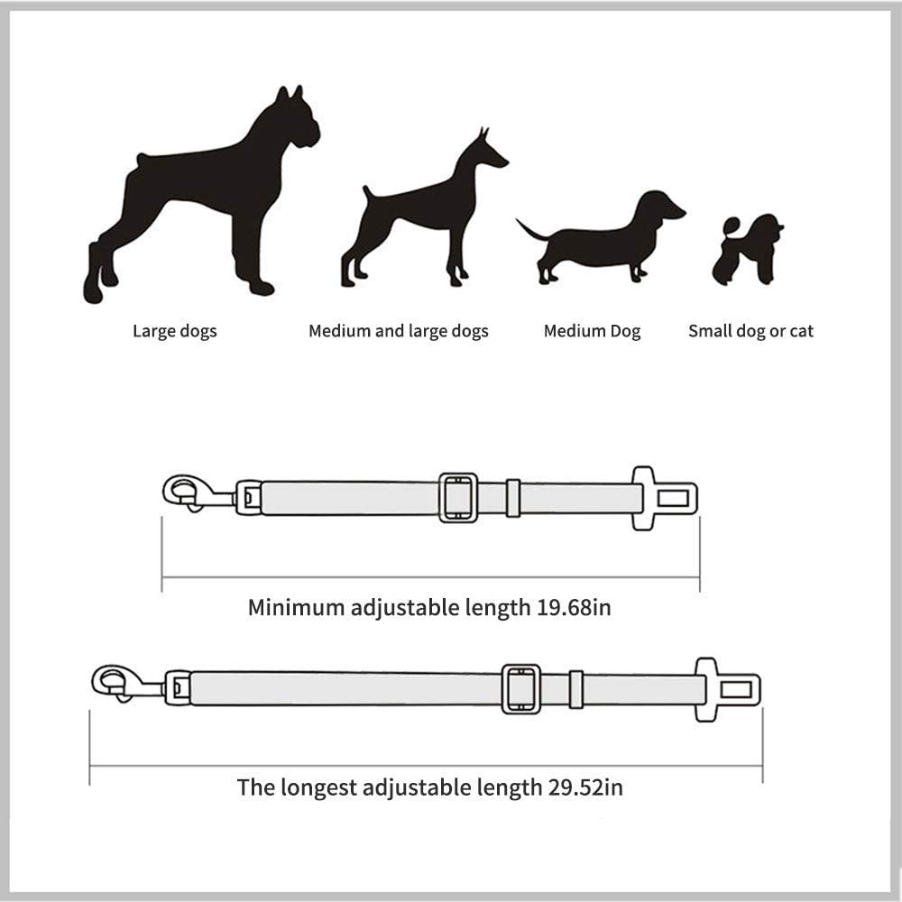 Adjustable Dog Seat/Safety Belt with Safety Clip Lever(Multiple colours available)
